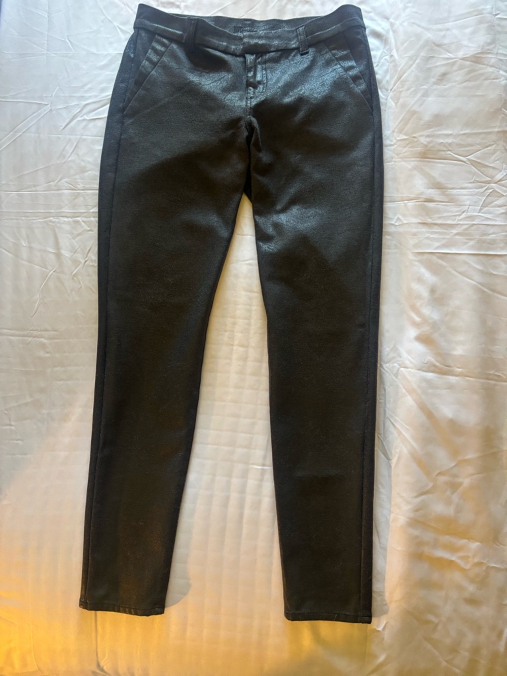 Women's Black Cropped Stretch Ankle Pants